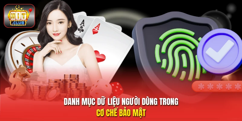 Danh mục dữ liệu người dùng trong cơ chế bảo mật